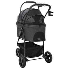 Vidaxl Zložljiva otroška voziček Črna 78 x 54 x 101 cm Oxford tkanina