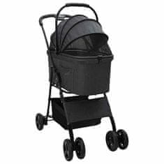 Vidaxl Zložljiva otroška voziček Črna 81 x 47 x 99 cm Oxford tkanina