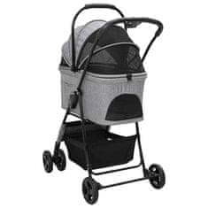 Vidaxl Zložljiva otroška voziček Siva 81 x 47 x 99 cm Oxford tkanina