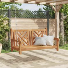 Vidaxl Gugalna klop Drugo Rjava 114 x 60 x 64 cm Trden tikov les