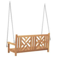 Vidaxl Gugalna klop Drugo Rjava 114 x 60 x 64 cm Trden tikov les