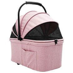 Vidaxl Zložljiva otroška voziček Roza 81 x 47 x 99 cm Oxford tkanina