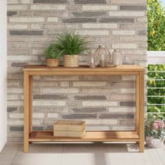 Vidaxl Konzolna miza Rjava 110 x 40 x 45 cm Trden tikov les