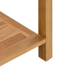 Vidaxl Konzolna miza Rjava 110 x 40 x 45 cm Trden tikov les