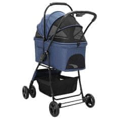 Vidaxl Zložljiva otroška voziček Modra 81 x 47 x 99 cm Oxford tkanina