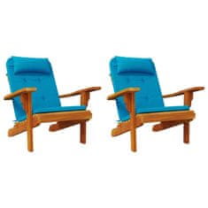 Vidaxl Blazine za adirondack stole 2 kosa svetlo modra oxford tkanina
