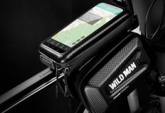 WILD MAN WILDMAN kolesarska torba za okvir z zadrgo 1,2 l (4"-7") E6S črna
