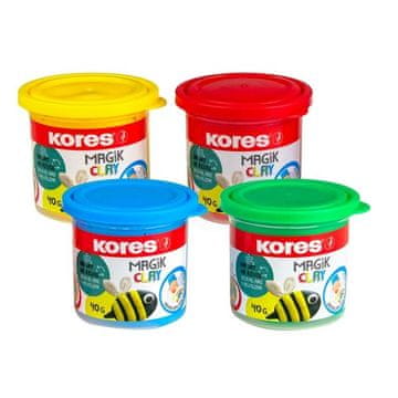 Kores Glina za modeliranje MAGIK CLAY, 4 barve
