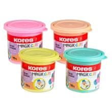 Kores Glina za modeliranje MAGIK CLAY, 4 pasteli. barve