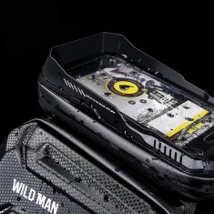WILD MAN WILDMAN kolesarska torba za okvir z zadrgo 1,2 l (4" - 7") XT6 črna