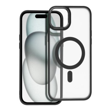OEM MATTE MAG COVER etui, združljiv z MagSafe za IPHONE 15 Plus, črn