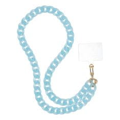 OEM Vratna vrvica za telefon, obesek za telefon - PANAMA LONG / dolžina vrvice 80 cm (40 cm v zanki) / za okoli vratu - modra