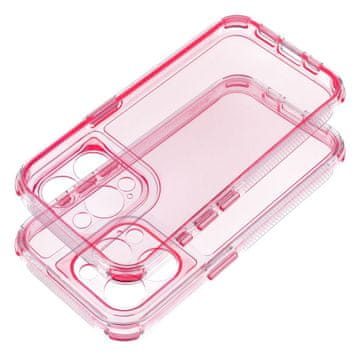 OEM MATRIX CLEAR etui za IPHONE 15 Pro v pudrasto roza barvi