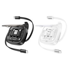 Hoco Vse v enem kabel v kompletu z zamenljivimi končniki Hoco PD 3A 60W 0,95 m U140 črn