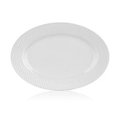 Banquet Ovalni krožnik Diam.Line-bela, 34,5x24,2cm, 1 kos