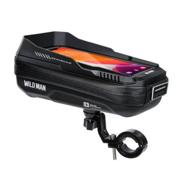 WILD MAN WILDMAN kolesarska torba za krmilo z zadrgo 0,5 l (4" - 7") XT3S črna