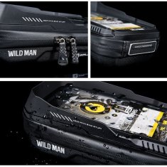 WILD MAN WILDMAN kolesarska torba za krmilo z zadrgo 0,5 l (4" - 7") XT3S črna