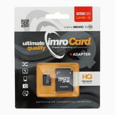 IMRO IMRO pomnilniška kartica microSD 256 GB 100 MB/s razred 10 UHS 3 z adapterjem SD
