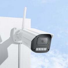 Hoco Zunanja kamera Hoco gun-type 3MP Full HD Wi-Fi D4 bela