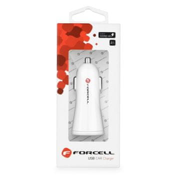 FORCELL Ładowarka samochodowa Forcell F-Energy USB A 2,4A 10W QC3.0 TFK-CC-095 biała