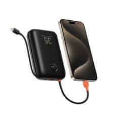 VEGER VEGER powerbank 30000 mAh z vgrajenimi kabli tipa C / Lightning PD QC3.0 35W K3 (W3018) črn