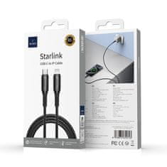 WiWU WiWU - USB kabel serije Starlink Wi-C043E USB C na Lightning 30W - črn