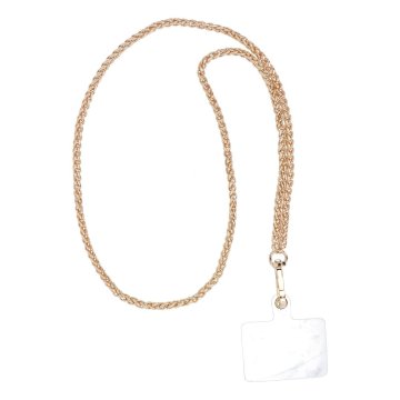 OEM Vratna vrvica za telefon, obesek za telefon - CHAIN #83 / dolžina vrvice 80 cm (40 cm v zanki) / za okoli vratu - zlata