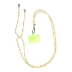 OEM Vrvica za telefon, obesek za telefon - SWING (6 mm) z nastavljivo dolžino / dolžina vrvice 165 cm (največ 82,5 cm v zanki) / za ramo ali vrat - sivo-rumena