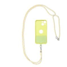 OEM Vrvica za telefon, obesek za telefon - SWING (6 mm) z nastavljivo dolžino / dolžina vrvice 165 cm (največ 82,5 cm v zanki) / za ramo ali vrat - sivo-rumena