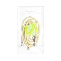 OEM Vrvica za telefon, obesek za telefon - SWING (6 mm) z nastavljivo dolžino / dolžina vrvice 165 cm (največ 82,5 cm v zanki) / za ramo ali vrat - sivo-rumena