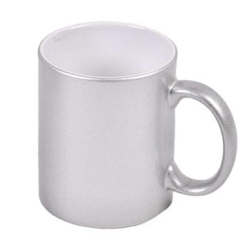 Vrč za tiskanje - 330 ml, kovinsko srebrn