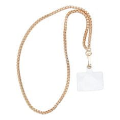 OEM Vratna vrvica za telefon, obesek za telefon - CHAIN #82 / dolžina vrvice 80 cm (40 cm v zanki) / za okoli vratu - zlata
