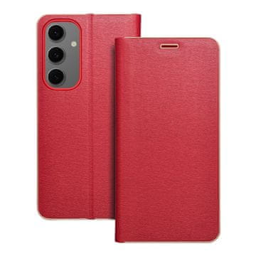 OEM LUNA Book Gold torbica za SAMSUNG S24 FE rdeča
