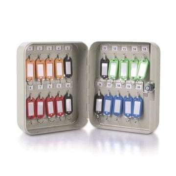 Donau Škatla za ključe - 20 ključev, siva