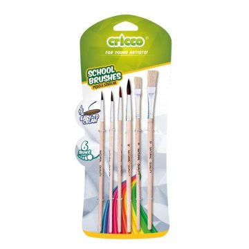 Komplet čopičev Cricco, 6 kosov, naravni