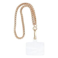 OEM Vratna vrvica za telefon, obesek za telefon - CHAIN #42 / dolžina vrvice 40 cm (20 cm v zanki) / za zapestje - zlata