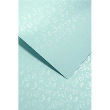 Oblikovalski papir A4, majhne vrtnice, 220 g, modra barva, 20 kosov