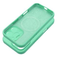 OEM 2 mm silikonski etui za iPhone 16 Plus, združljiv z MagSafe, mint