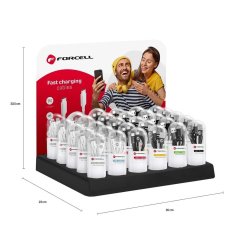 FORCELL Stojalo za kable v cevkah Forcell 30 mest D336 + logotip
