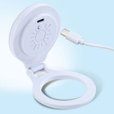 OEM Magnetni stojalo za telefon z lučko, združljivo z MagSafe L8, belo