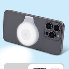 OEM Magnetni stojalo za telefon z lučko, združljivo z MagSafe L8, belo