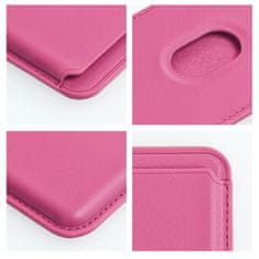 OEM Magnetni denarnik za kartice LEATHER MAG WALLET, združljiv z MagSafe, roza