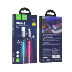 Hoco USB kabel A na Lightning Hoco 2,4A 1 m U112 siv