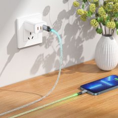 Hoco USB kabel A na Lightning Hoco 2,4A 1 m U112 siv
