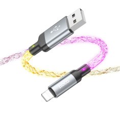 Hoco USB kabel A na Lightning Hoco 2,4A 1 m U112 siv