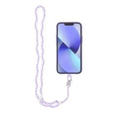 OEM Vratna vrvica za telefon, obesek za telefon - CRYSTAL DIAMON / dolžina vrvice 74 cm (37 cm v zanki) / za okoli vratu - vijolična