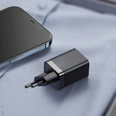 BASEUS BASEUS omrežni polnilnik USB A + Tip C PD QC3.0 30W CCSUPP-E01/CCCJG30UE črn