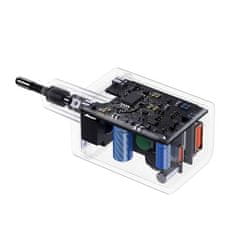BASEUS BASEUS omrežni polnilnik USB A + Tip C PD QC3.0 30W CCSUPP-E01/CCCJG30UE črn