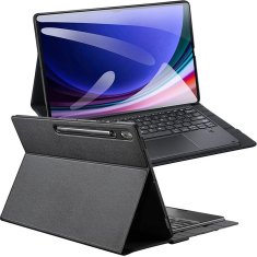 Dux Ducis DUX DUCIS etui DK zložljiv z osvetljeno brezžično tipkovnico za SAMSUNG Tab S10 Ultra/S9 Ultra/S8 Ultra črn