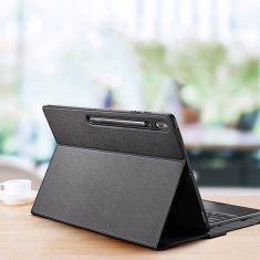 Dux Ducis DUX DUCIS etui DK zložljiv z osvetljeno brezžično tipkovnico za SAMSUNG Tab S10 Ultra/S9 Ultra/S8 Ultra črn